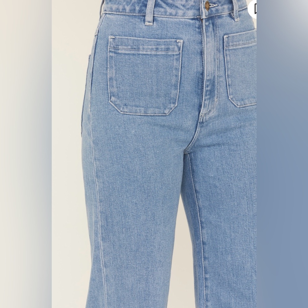 ROLLA'S Light Blue Flare Jeans high waist wide leg sz 34/16 - Picture 3 of 12